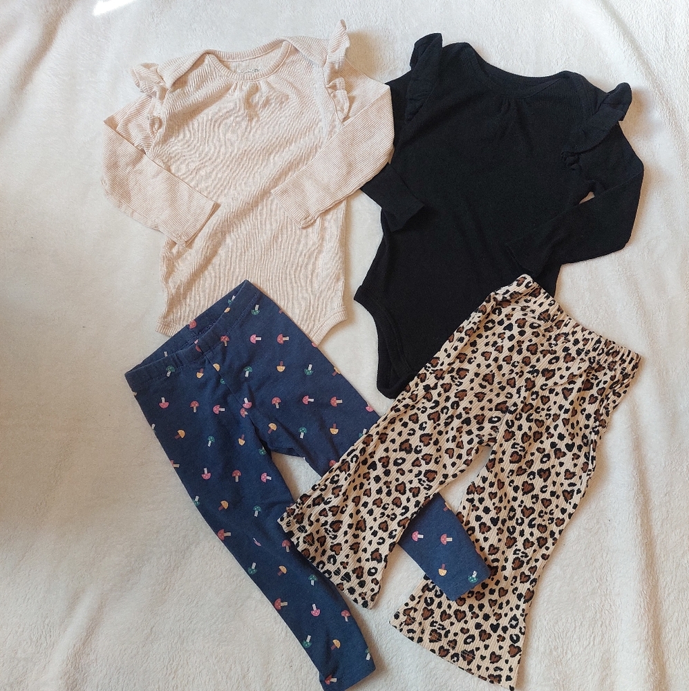 Garanimals Girl & Rare Editions 18 M Months - Black, Cream, Blue, Leopard Lot